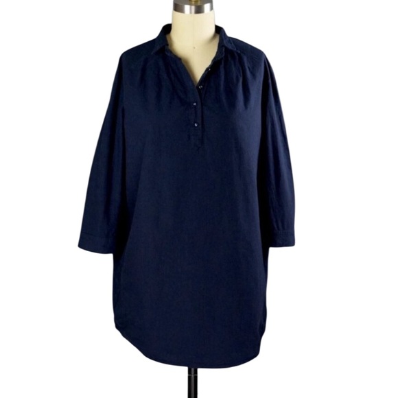 Pomander Place Polly Dress Large | French Navy | 3/4 Sleeve | Pockets - Picture 5 of 7